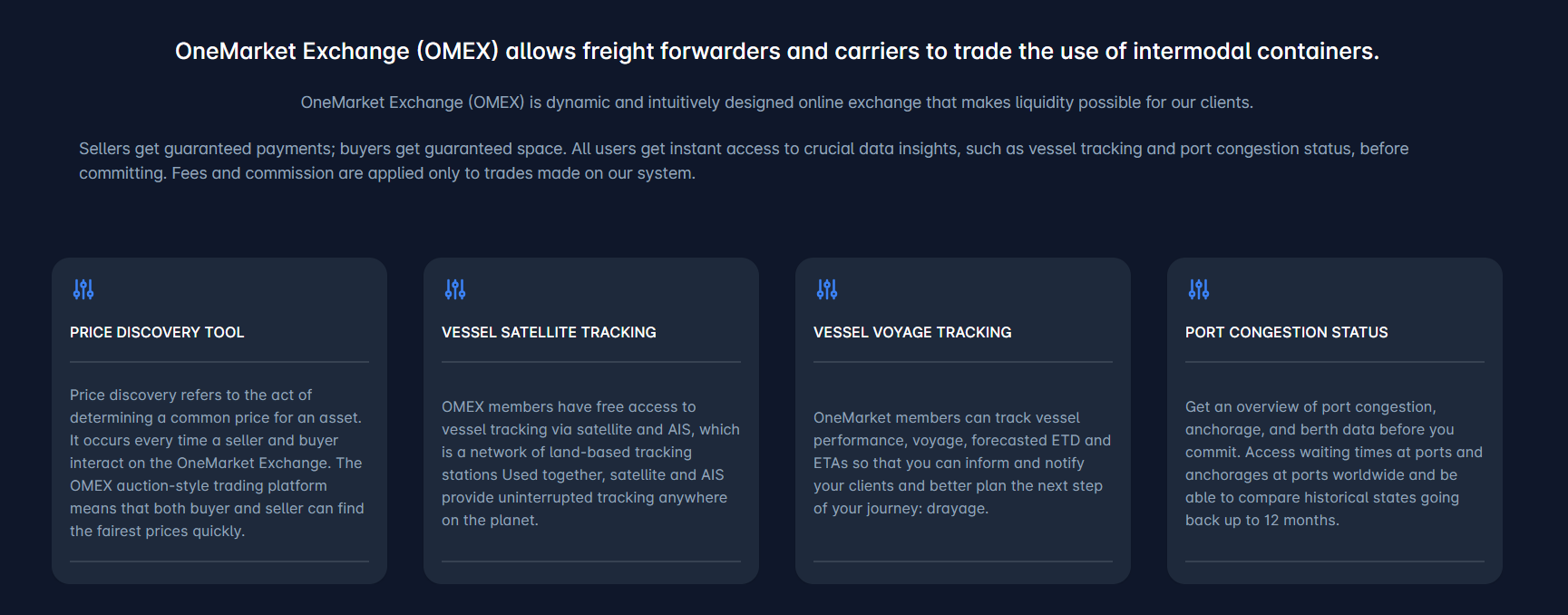 Onemarket exchange
