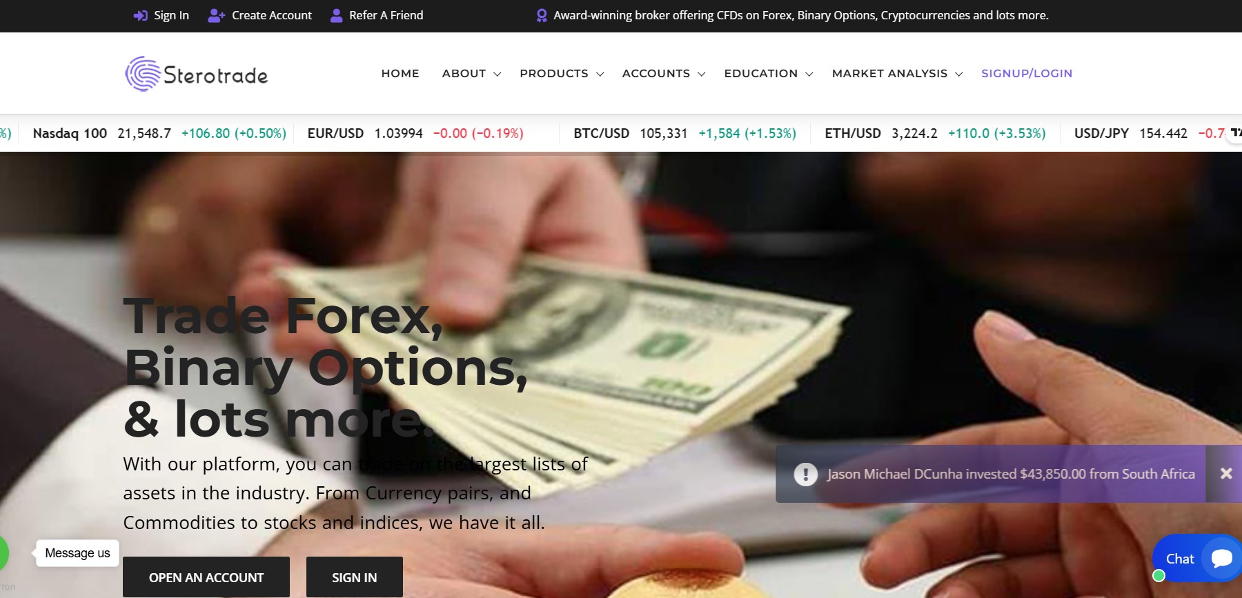 SteroTrade