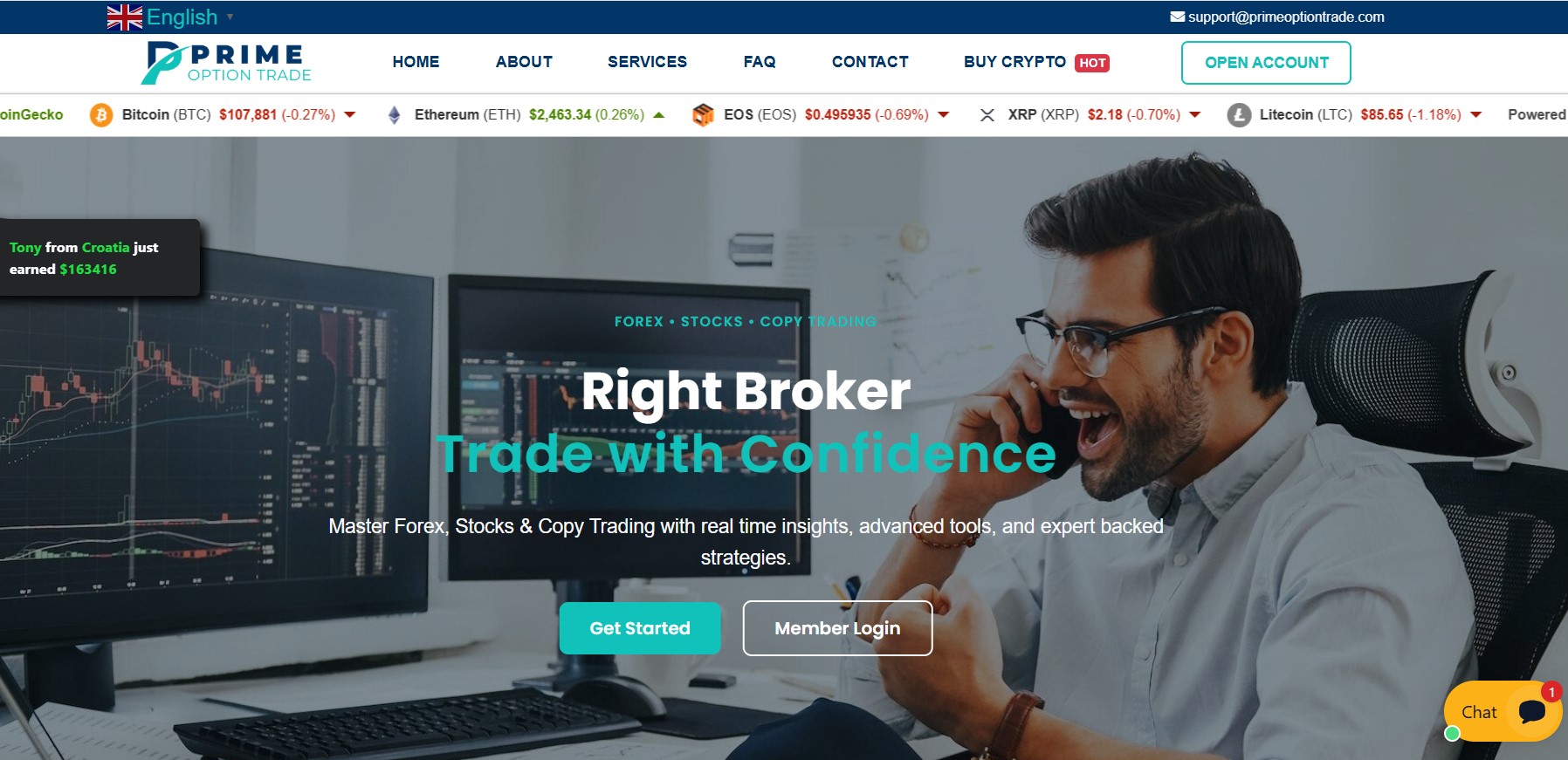 Prime Option Trade