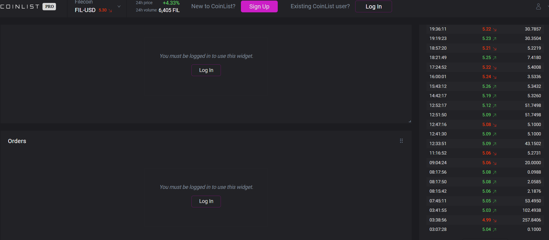 Coinlist Pro